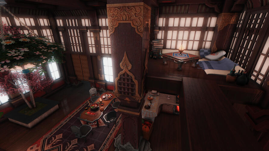 main floor, second level